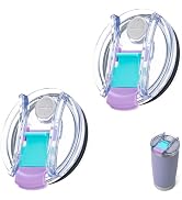Soledea 2 Pack 20oz Tumbler Lid with Lock for Yeti, Reusable Tumbler Cover for 30oz YETI Tumbler
