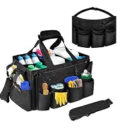 Boczif Cleaning Caddy Bag Wearable, Cleaning Caddy Supplies Organizer with Handle, Shoulder Strap...