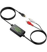 LiNKFOR 192kHz DAC Converter 7ft/2.1m Coaxial to RCA Digital to Analog Audio Converter Coaxial to...