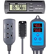 INKBIRD Humidity Controller Combo, with ITH-10 Mini Digital Thermometer and Hygrometer for Guitar...