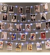 HXWEIYE 120LEDs White Photo Clips String Light, 40Ft Fairy Light with 52 Clear Clips & 12 Hooks o...