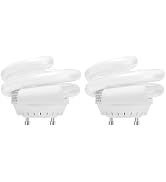 JACKYLED UL-Listed 13W Gu24 CFL Light Bulb Low Profile T3 Spiral Bulbs Bright White 4200K Twist a...