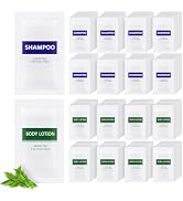 Travel Size Body Wash and Shampoo Bulk,Refreshing White Tea Scent,0.35 fl oz,Individually Wrapped...