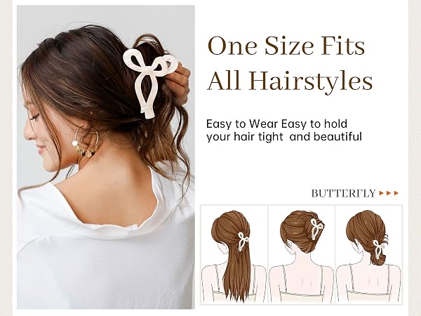 Elegant Bow Hair Claw Clip