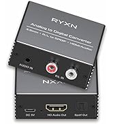 Analog to Digital Audio Converter, RCA & 3.5mm to Optical & HDMI Audio Converter, R/L & 3.5mm to ...