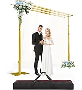 GLOSHOOTING Heavy Duty Backdrop Stand 10x10ft, Three Crossbar Pipe and Drape Backdrop Stand Kit, ...