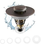Fransiton Bathroom Sink Stopper, 1.1-1.77 Inch Basin Pop Up Sink Drain Stopper, Anti Clogging Dra...