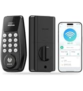 DESLOC C100 Plus Smart Lock with keypad, Built-in WiFi, Visual Display | Keyless Entry Deadbolt w...