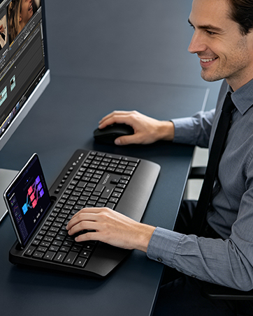 ergonomic keyboard and mouse