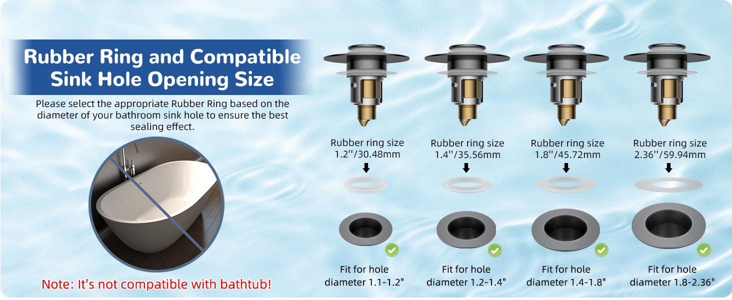 universal bathroom sink stopper