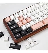 KBDiy Olivia Female keycaps PBT Double Shot Keycap Set,174 Keys Pink Keycaps 60 Percent Cherry Pr...