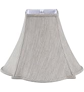Aspen Creative 34012 Handsewn Pagoda Spider Lamp Shade in Taupe Linen Fabric (6" x 16" 12")