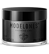 Modelones Dip Powder Black Color, Nail Dipping Powder French Nail Art, 28 Long-Lasting Build Powd...