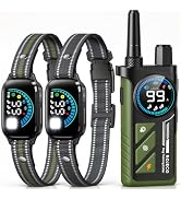 Rojeco 2-in-1 Dog Shock & Bark Collar,3300FT Remote Control Dog Collar,Smart Anti-Barking Collar ...