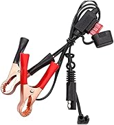 Taiss SAE Battery Alligator Clips Cable 2 Foot 18AWG,SAE to Connector Alligator Clips Extension C...