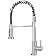 GIMILI Kitchen Faucet with Pull Down Sprayer Single Hole Stainless Steel Sink Faucet, Suitable fo...