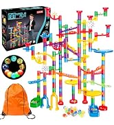 Meland Marble Run - 208Pcs Marble Maze Game Building Toy for Kids, Marble Track Race Set & STEM L...