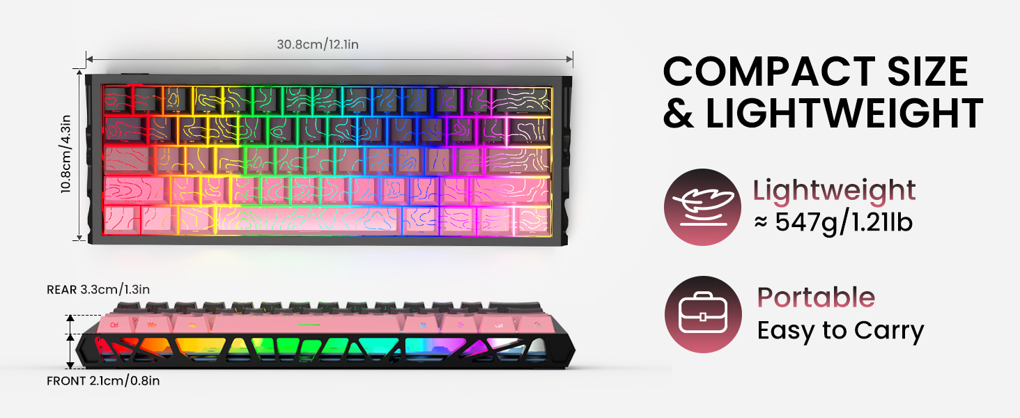mechanical gaming keyboard wireless backlit keyboard hot swappable highground teclado gamer