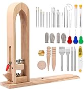 Leather Pony Table Lacing Desktop Pony Horse Clamp with Leather Sewing Needles and Leather Prong ...