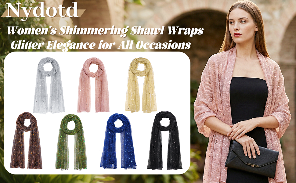 Women's Shimmering Shawl Wraps | Glitter Elegance for All Occasions