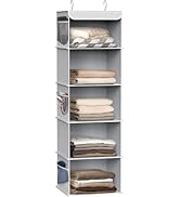 Simple Houseware 5 Shelf Hanging Closet Organizer, Gray
