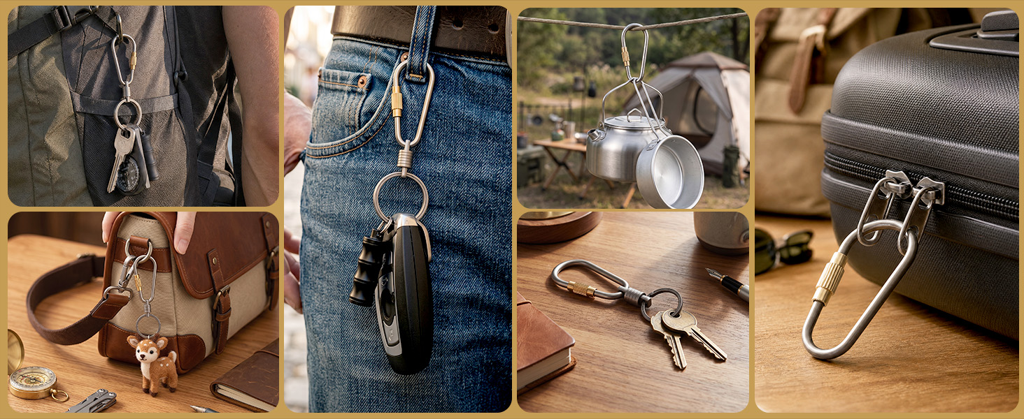TPFEV titanium keychain