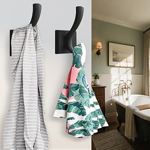 matte black towel hooks for wall