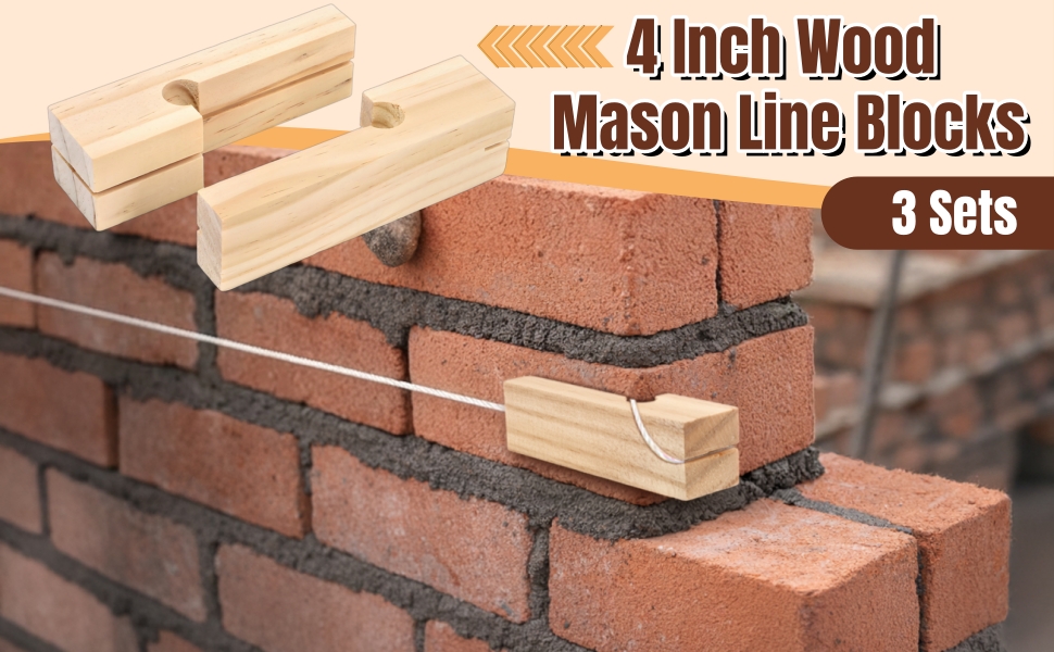 Wood Masonry String Line Block