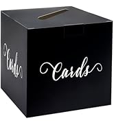 HEIPINIUYE Black and White Card Box for Party Envelope Gift Card Box Holder for Graduation Weddin...