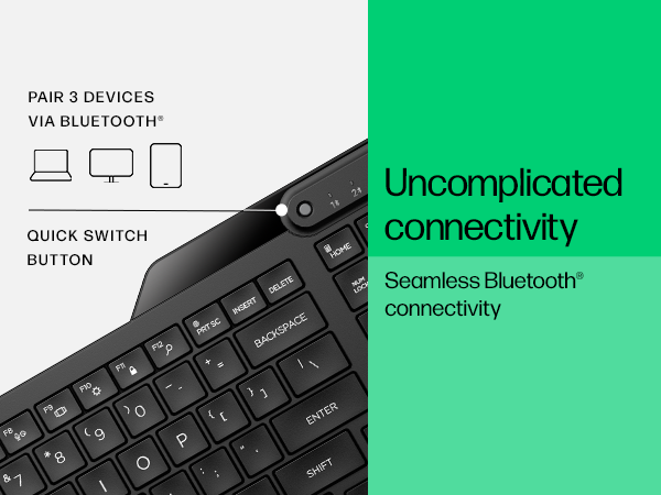 uncomplicated connectivity seamless bluetooth connect pair 3 devices quick switch button