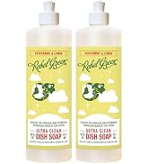 Rebel Green Super Deluxe Dish Soap - Plant-Derived Sustainable Dishwashing Soap - Peppermint & Le...