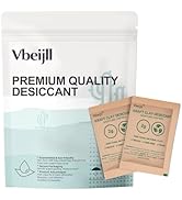 Vbeijll 2 Gram (100 Pack) Kraft Clay Desiccants Packs, Premium Food Grade Desiccant - Rechargeabl...