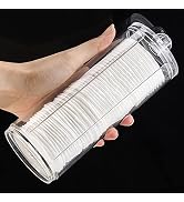 Tecbeauty Cotton Pad Holder Makeup Pads Cotton Swab Dispenser for Bathroom Storage,Clear, Acrylic...