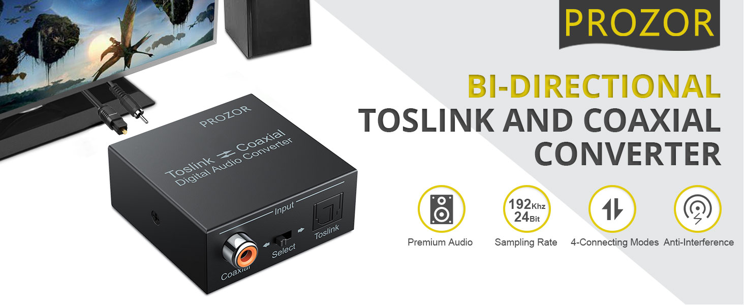 192K Bi-Directional Coaxial Optical Converter