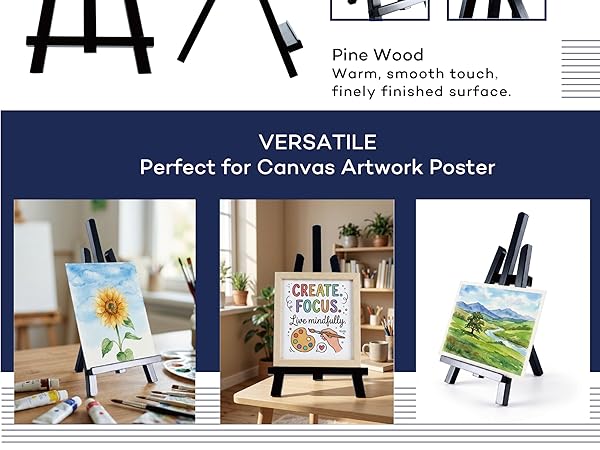 Black Wooden Display Easel