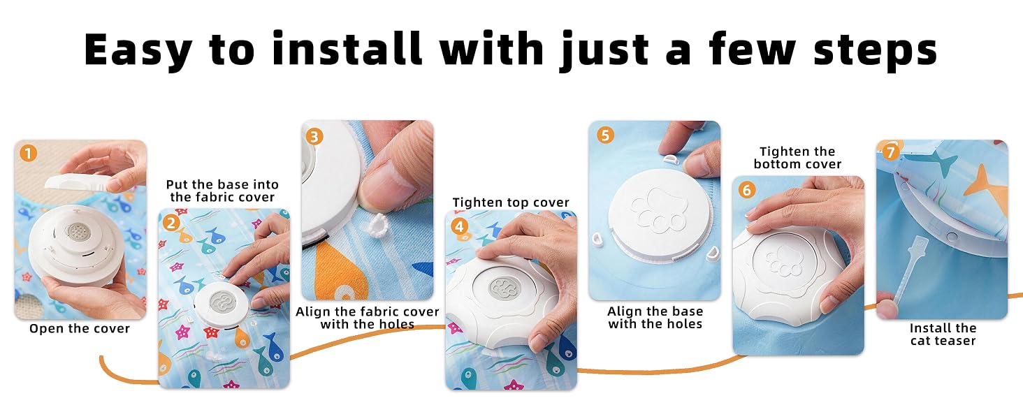 Interactive Cat Toy, Peek-a-Boo Series – Hidden Feather Wand, Rechargeable Indoor Hunting Toy