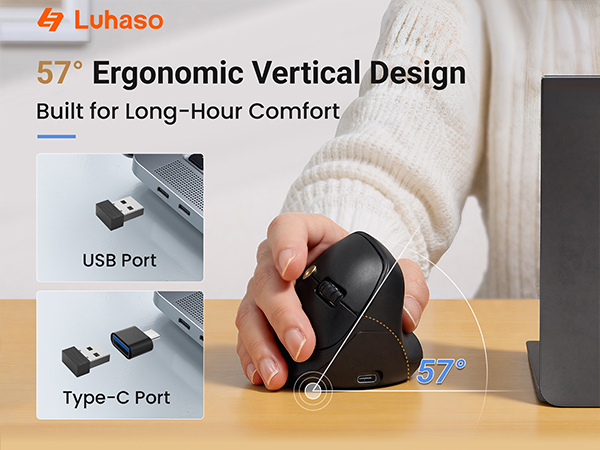vertical mouse for long time comfort