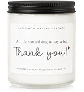 LUMELOOM Thank You Gifts for Women, Men - 9oz Lavender Scented Soy Wax Candle - Christmas Thank Y...