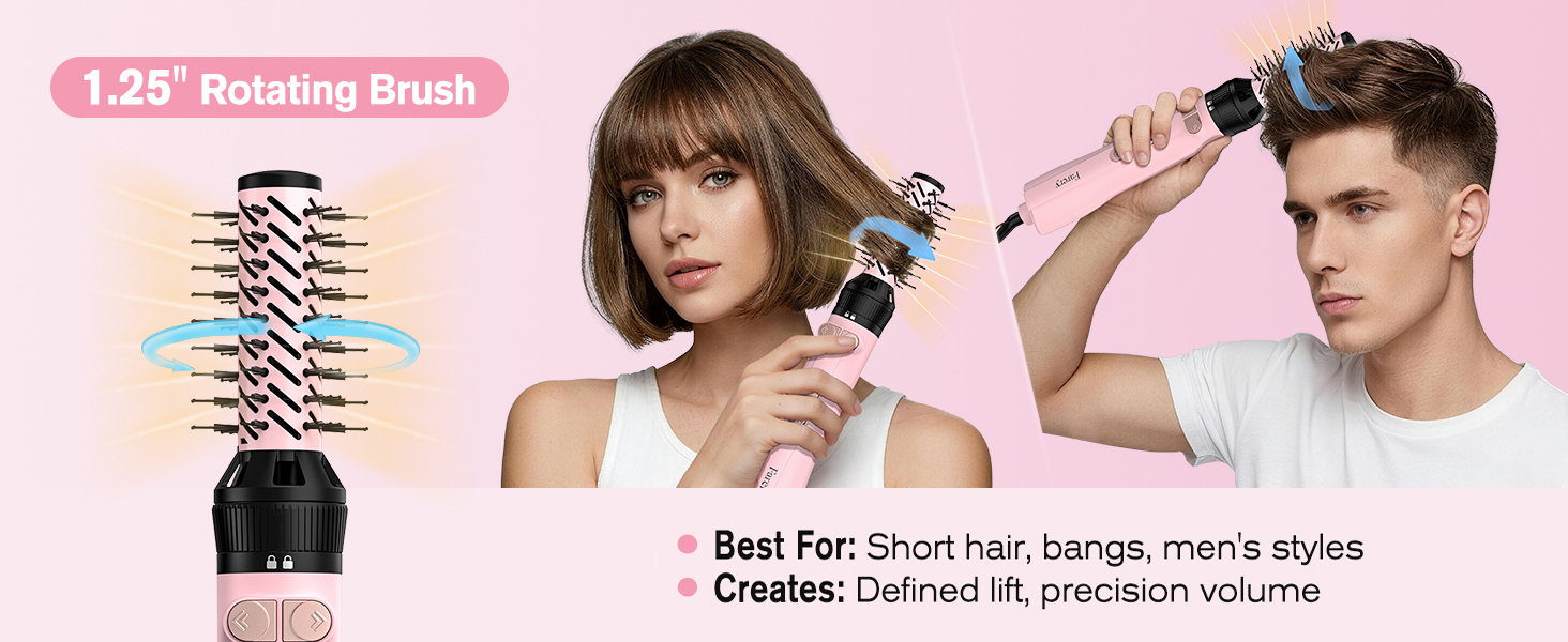 rotating hair dryer brush spinning