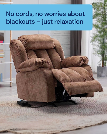 furniture battery wireless without cords to relax even without electricity or power