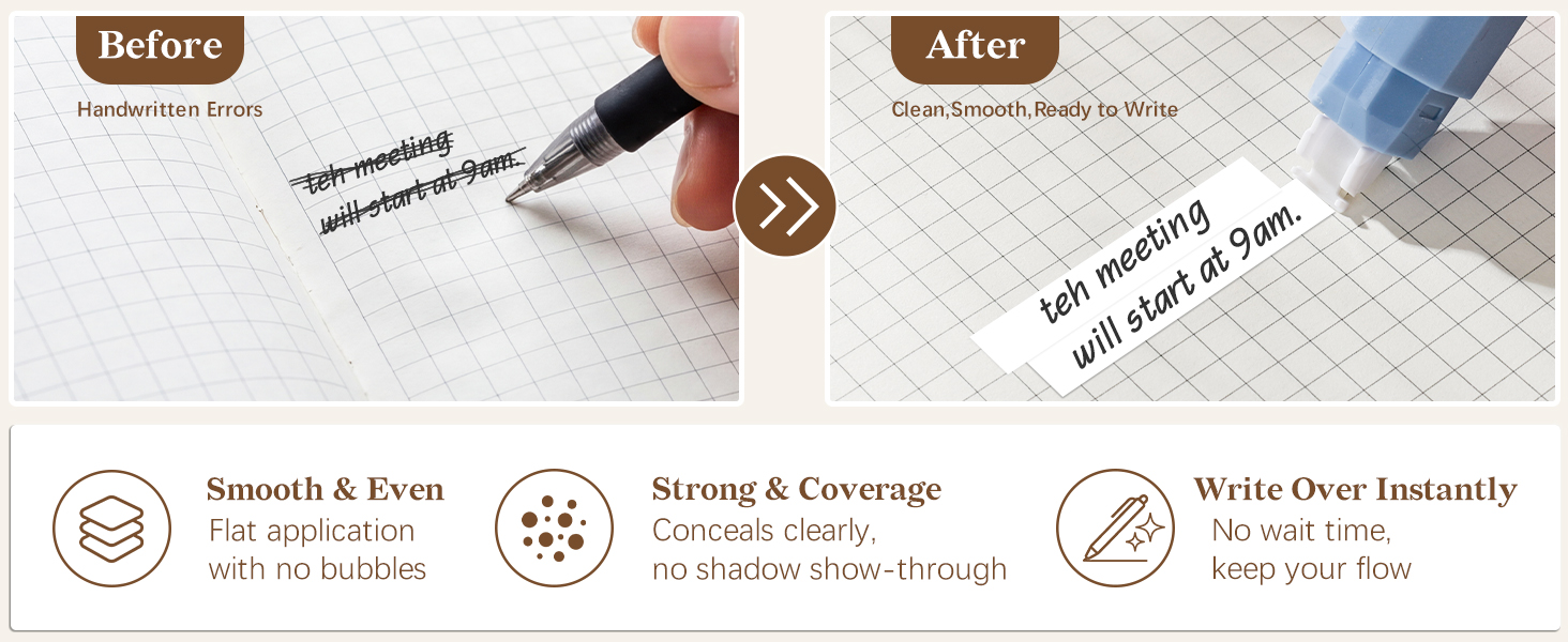 strong coverage correction tape