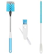 Water Bottle Brush 3-Piece Set, 15-inch Long Bottle Brush, Kitchen Brush Set with Straw Cleaner a...