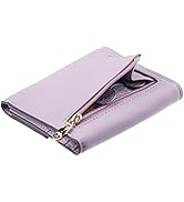 Travelambo RFID Blocking Small Mini Compact Wallet Coin Pouch Holder Trifold Credit Card Holder P...