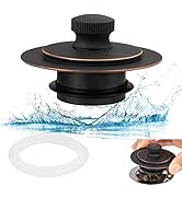 Artiwell Universal Lift and Turn Bath Drain Stopper and Cover, Bathtub Drain Stopper, Replaces Li...