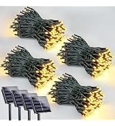 4 Pack 400 LED Solar String Lights for Outside, Solar Christmas Lights Outdoor with 8 Lighting Mo...
