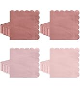Xiangqu 120 Pack Dusty Pink Napkins, 5 x 5 Inch Valentines Napkins Gradient Pink Cocktail Napkins...