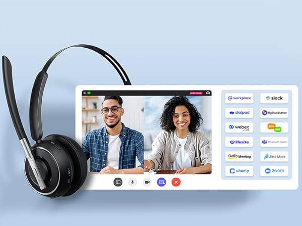 bluetooth wireless headset bluetooth headset for work headset with mic bluetooth laptop headset