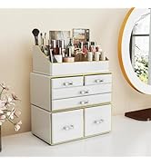 Delamu 3-Tier 6-Drawer Makeup Organizer Countertop Cosmetic Organizer for Dresser and Vanity Bath...