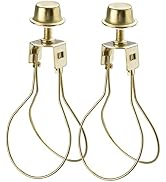 Aspen Creative 20027A, Light Bulb Clip-On Adapter with shade attaching finial in Polished Brass F...