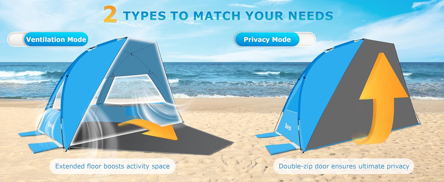 beach umbrella with extended floor